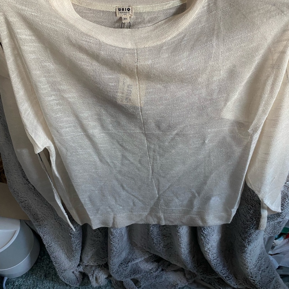 Uniqlo Off-White Knit Top